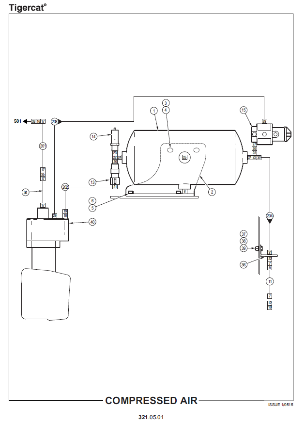 TIGERCAT 1055B FORWARDER PARTS CATALOGUE MANUAL (10550301 - 10551000)