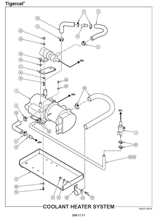 TIGERCAT 1075C FORWARDER PARTS CATALOGUE MANUAL (10751001 - 10751500)