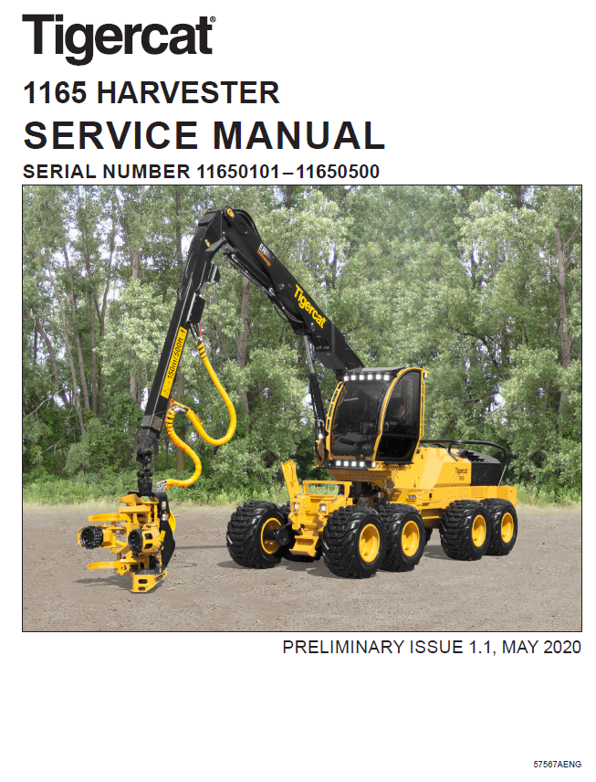 TIGERCAT 1165 HARVESTER SERVICE REPAIR MANUAL