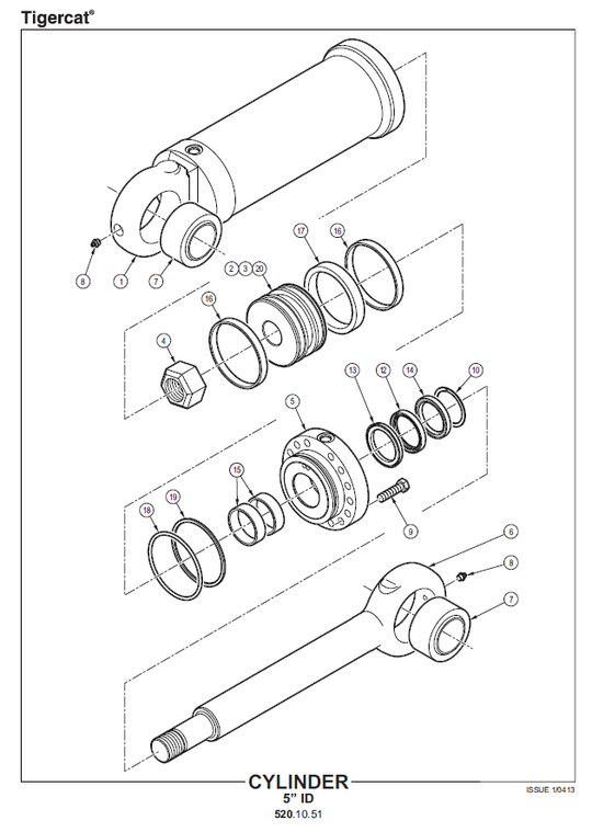 TIGERCAT 1800 SHEAR HEAD PARTS CATALOGUE MANUAL (18W0101 - 18W0500, 18T0101 - 18T0500)