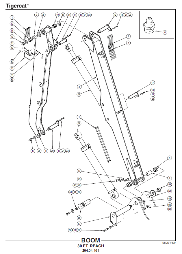 TIGERCAT 220D LOADER PARTS CATALOGUE MANUAL (2200601 - 2201000)