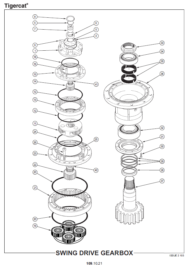 TIGERCAT 230B LOADER PARTS CATALOGUE MANUAL (2300501 - 2301500)