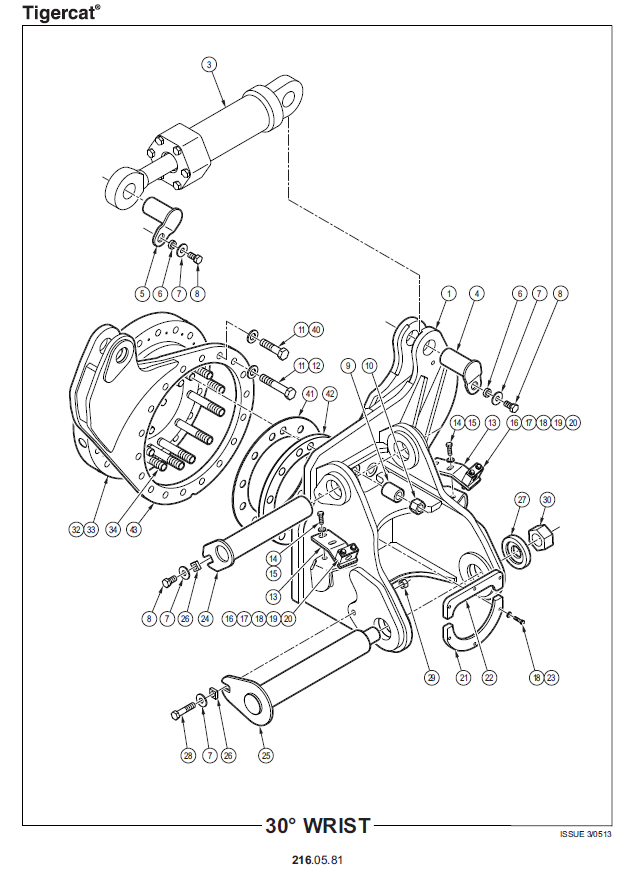 TIGERCAT 5000 SAW HEAD PARTS CATALOGUE MANUAL (50W0101 - 50W0750, 50T0101