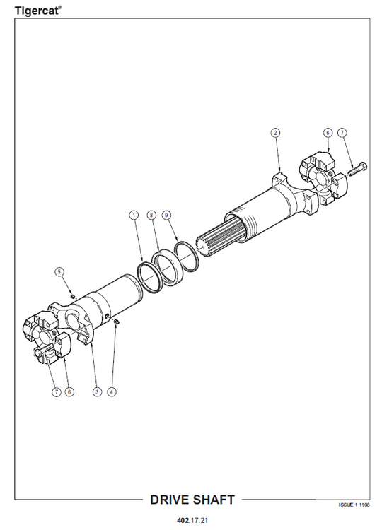 TIGERCAT 610E SKIDDER PARTS CATALOGUE MANUAL (6101101 - 6102500)