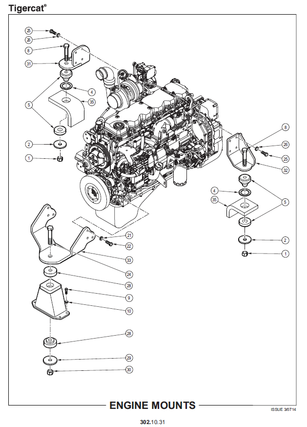TIGERCAT 635E SKIDDER PARTS CATALOGUE MANUAL (6351501 - 6353000)