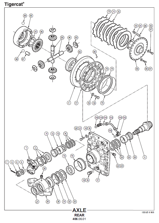 TIGERCAT 726 FELLER BUNCHER PARTS CATALOGUE MANUAL (7260101 - 7260999)