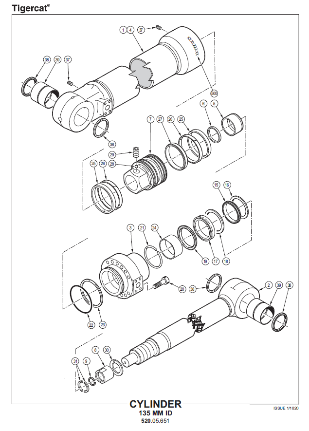 TIGERCAT 865 LOGGER PARTS CATALOGUE MANUAL (8650001 - 8650500)
