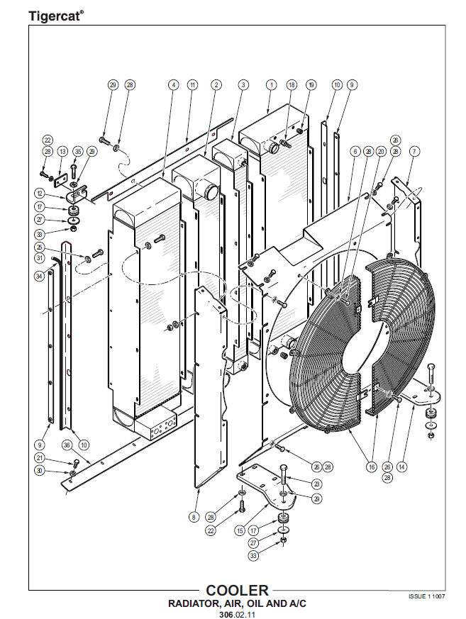 TIGERCAT F610C FORWARDER PARTS CATALOGUE MANUAL (6109251 - 6109500)
