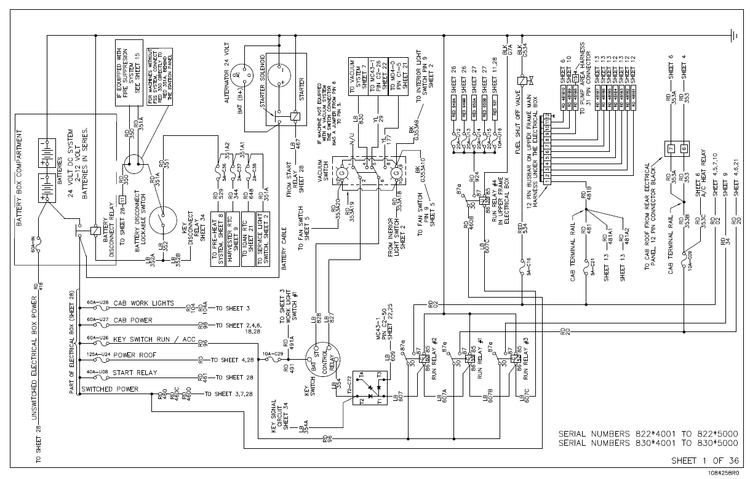 TIGERCAT L822E FELLER BUNCHER ELECTRICAL SCHEMATIC MANUAL (82224001-82225000)