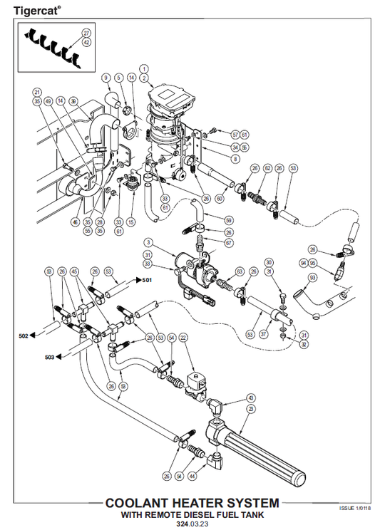 TIGERCAT LH855E HARVESTER PARTS CATALOGUE MANUAL (85583001 - 85584000)