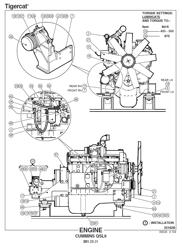 TIGERCAT LS870 SHOVEL LOGGER PARTS CATALOGUE MANUAL (87001168 - 87001499)