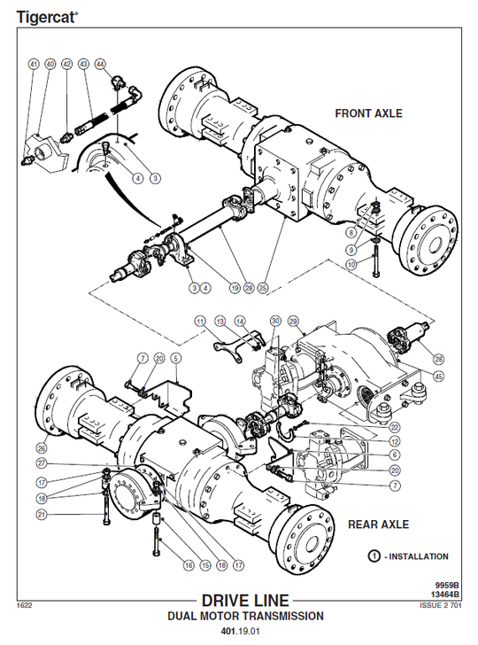 TIGERCAT M724D MULCHER PARTS CATALOGUE MANUAL (724M2101 - 724M2500) - PDF FILE DOWNLOAD