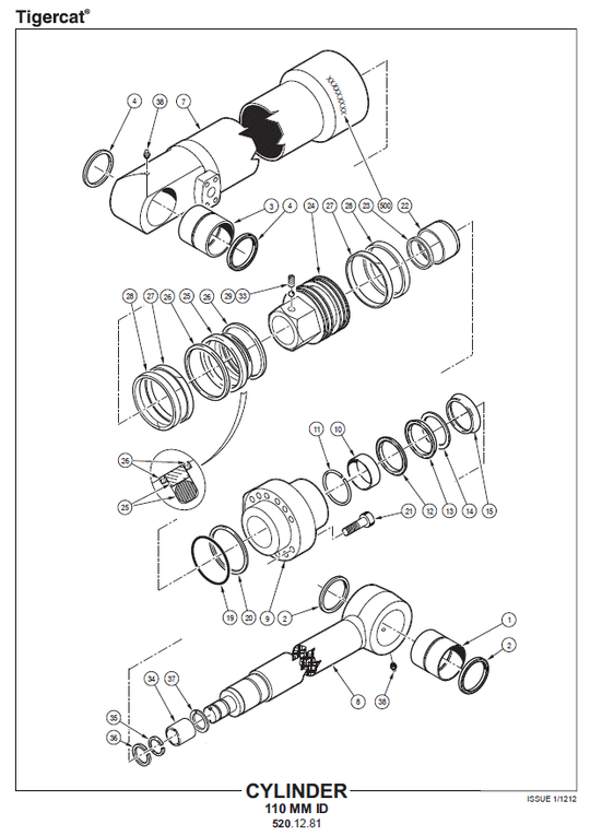TIGERCAT SX870D SHOVEL LOGGER PARTS CATALOGUE MANUAL (87043501 - 87045000)