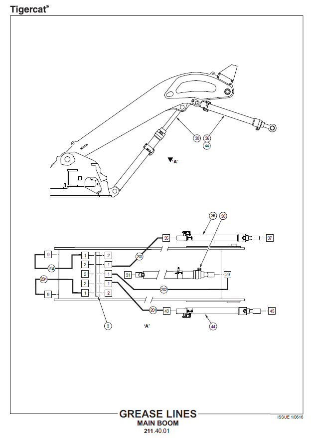 TIGERCAT X830D FELLER BUNCHER PARTS CATALOGUE MANUAL (83063243 - 83064000)