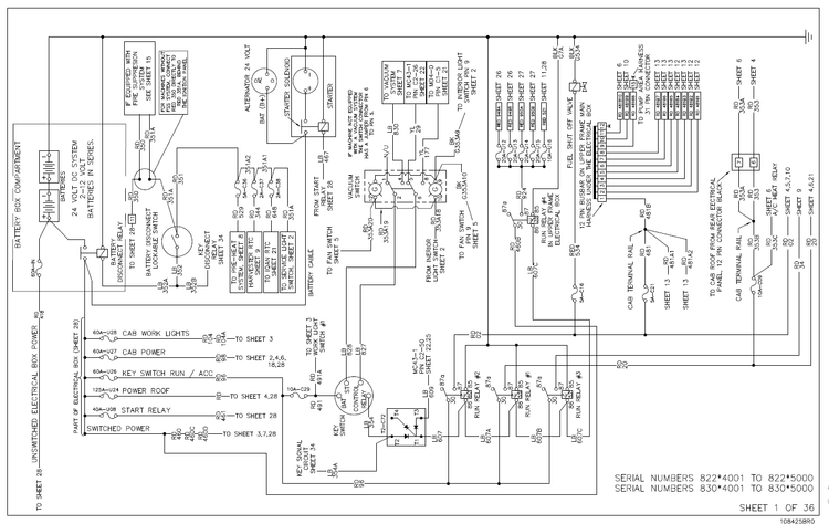 TIGERCAT X830E FELLER BUNCHER ELECTRICAL SCHEMATIC MANUAL (83064001-83065000)