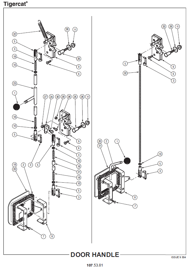 TIGERCAT X830 FELLER BUNCHER PARTS CATALOGUE MANUAL (83060191 - 83060999)