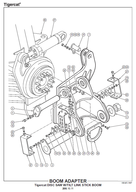 TIGERCAT X870C FELLER BUNCHER PARTS CATALOGUE MANUAL (87061701 - 87063500)