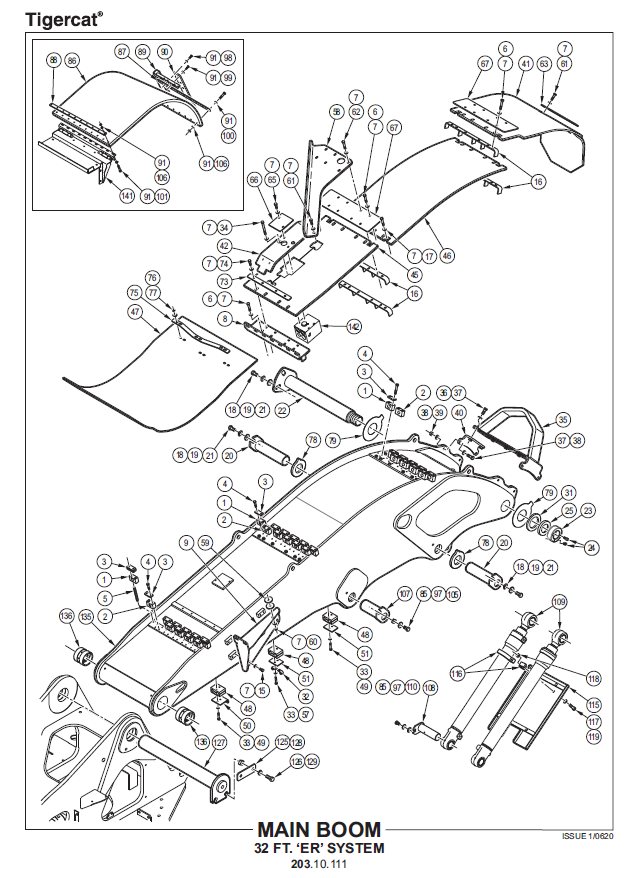 TIGERCAT X870D FELLER BUNCHER PARTS CATALOGUE MANUAL (87063501 - 87065000)