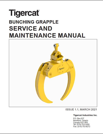 Tigercat Bunching Grapple Service & Maintenance