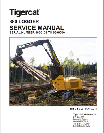 Tigercat Logger 880 (8800101 – 8800500) Operator & Service