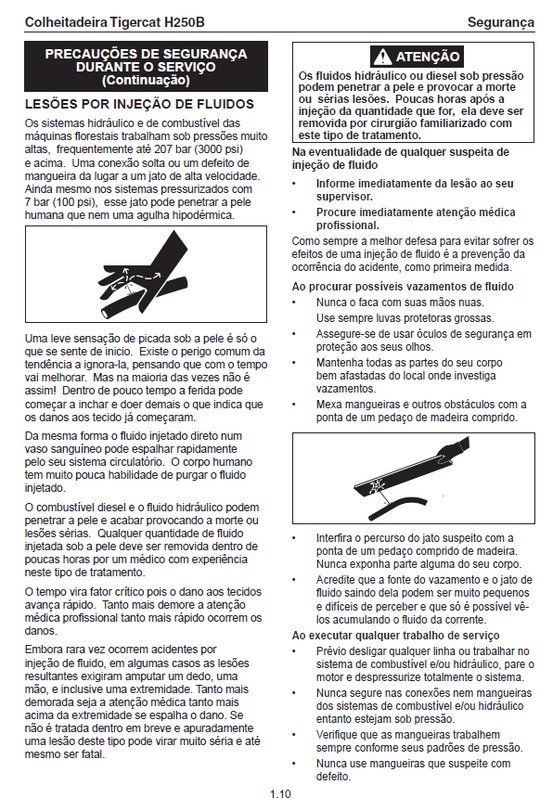 TIGERCAT H250B HARVESTER OPERATOR/USER MANUAL