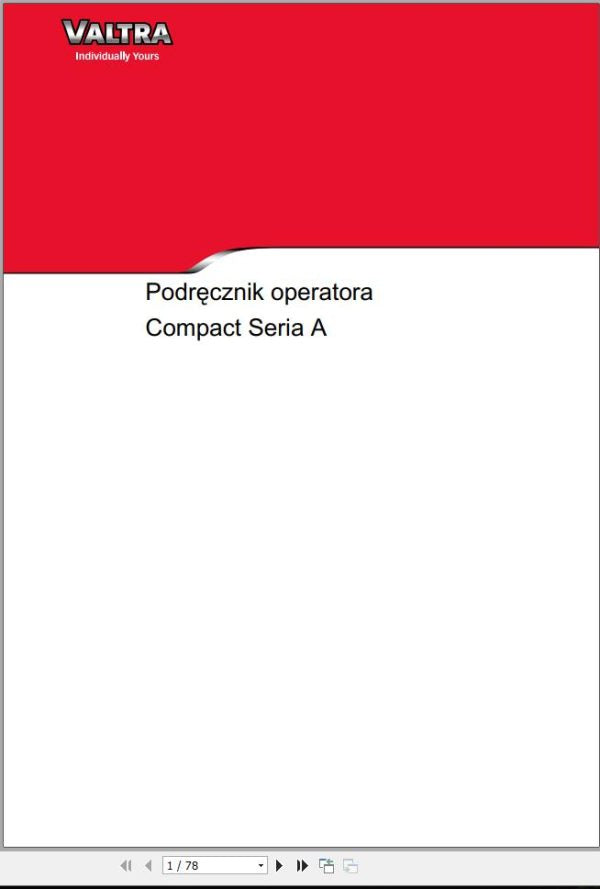 Valtra Compact Tractor Series A Operator’s Manual – Complete Guide