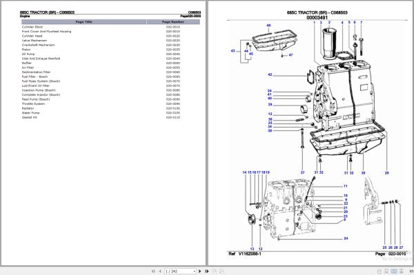 Valtra 685C BR Tractor Parts Catalog Manual C068503 – OEM Parts Guide