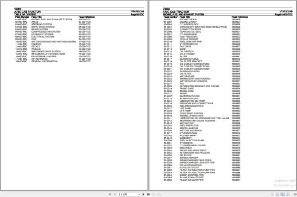 Valtra Tractor A73C Parts Catalog Manual (VTA73C) - PDF Download
