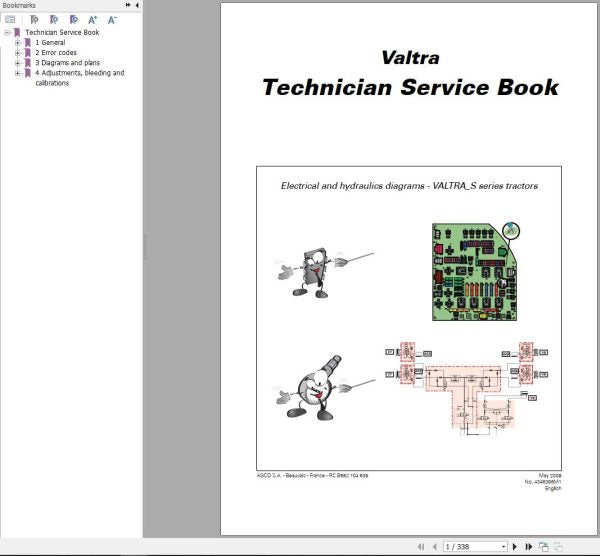 Valtra Tractor S Series Electrical & Hydraulic Diagrams Manual – PDF