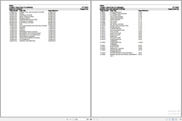 Valtra T2 Series T162EV Parts Catalog Manual | VFT162EV