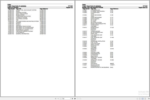 Valtra T3 Series T183V Tractor Parts Catalog Manual – VFT183V