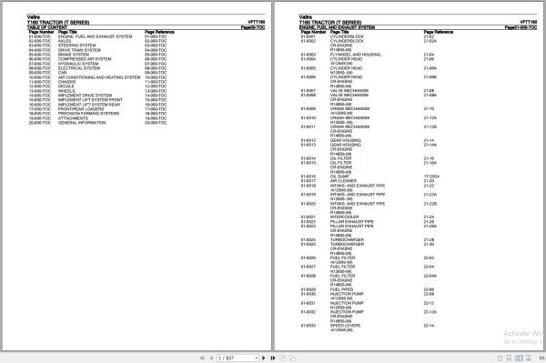 VALTRA T160 Tractor Parts Catalog Manual | T Series VFTT160