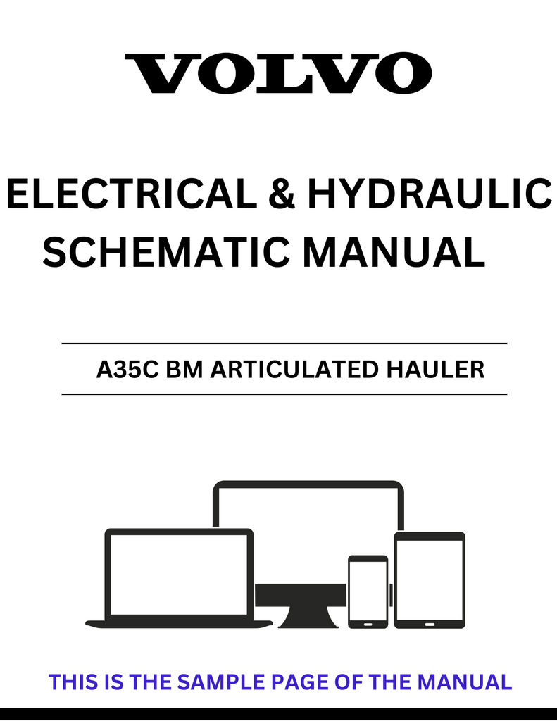 VOLVO A35C BM ARTICULATED HAULER ELECTRICAL AND HYDRAULIC SCHEMATIC
