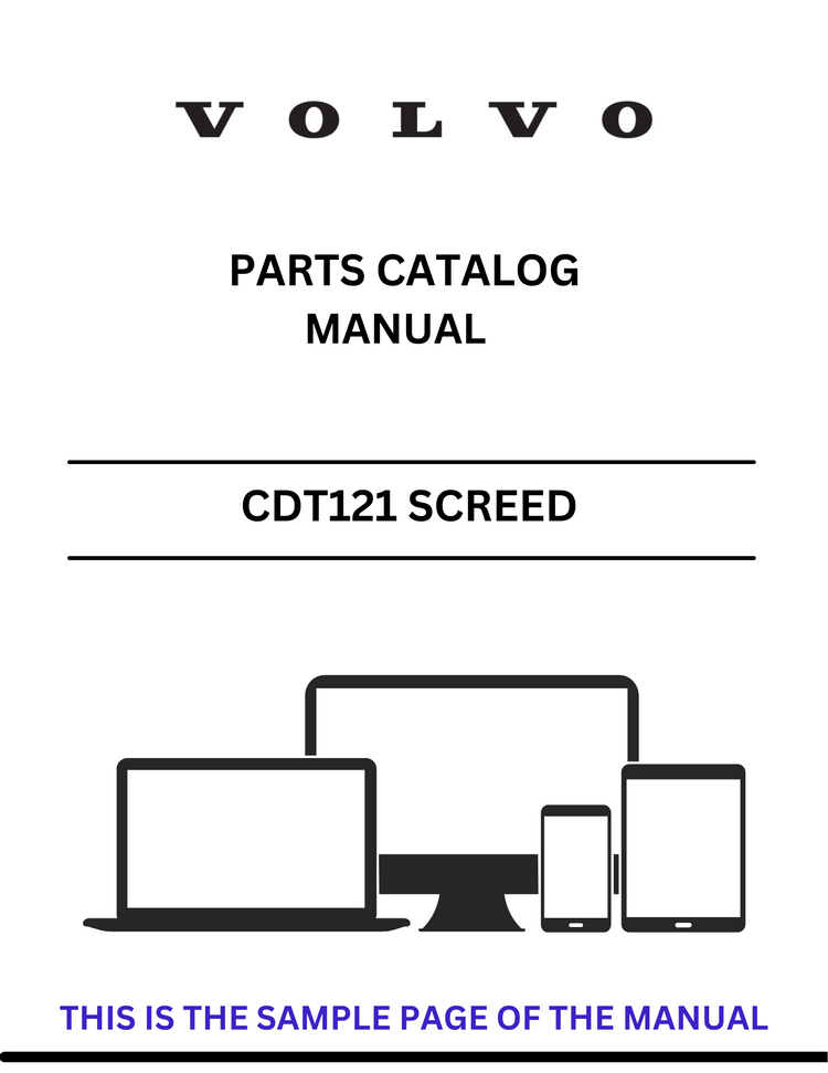 VOLVO CDT121 PID.12803387 SCREED (SCR) PARTS CATALOG MANUAL (PDF FILE)