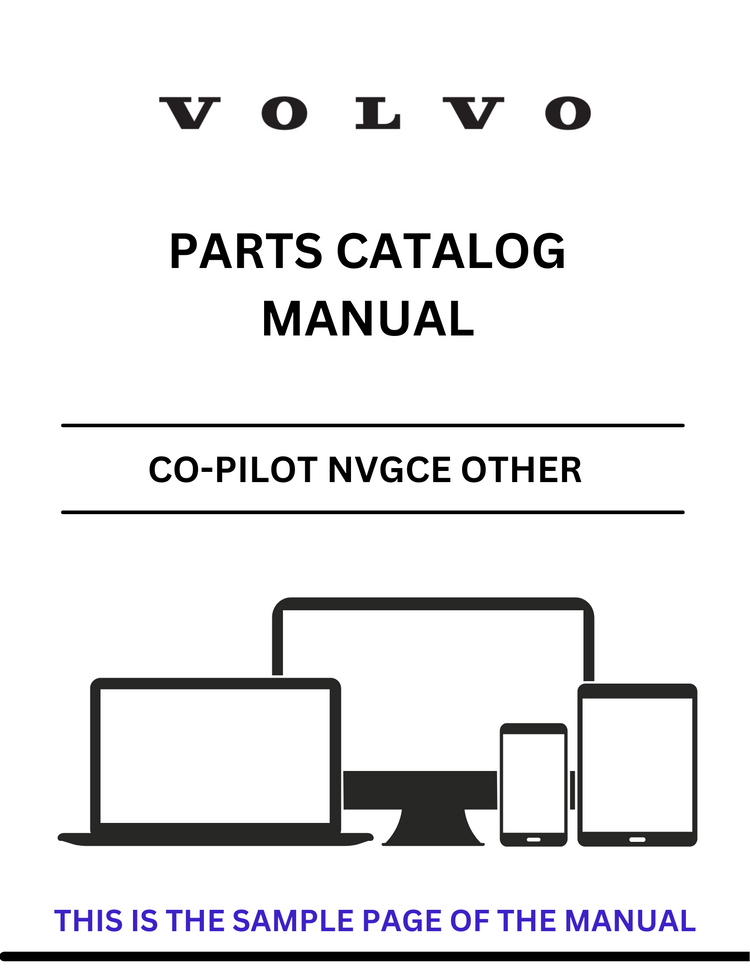 VOLVO CO-PILOT NVGCE OTHER PARTS CATALOG MANUAL SN 1 - PDF FILE