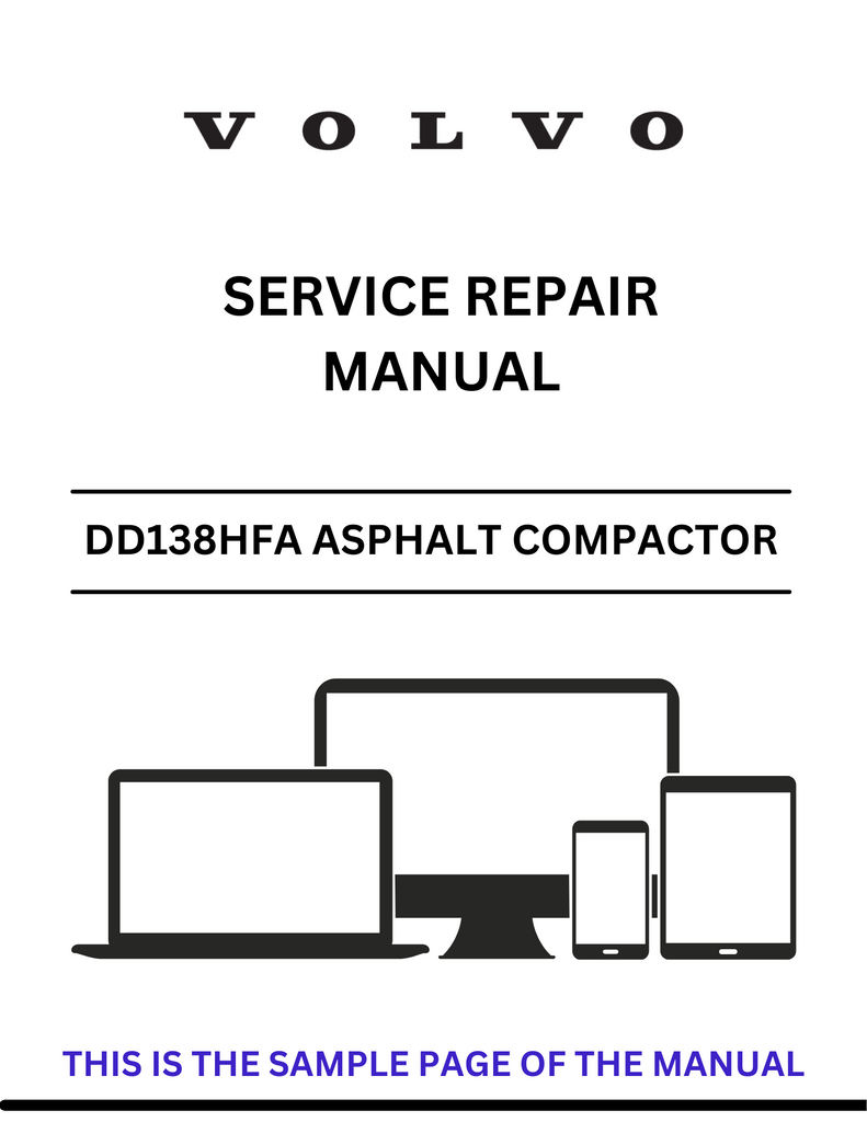 VOLVO DD138HFA ASPHALT COMPACTOR (COA) SERVICE REPAIR