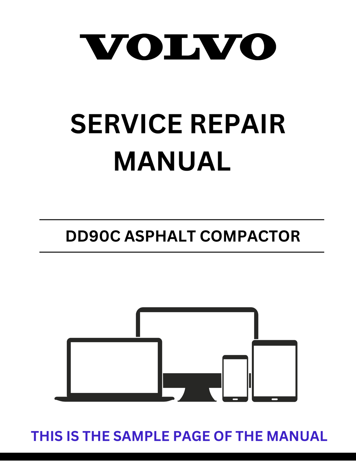 VOLVO DD90C ASPHALT COMPACTOR SERVICE REPAIR MANUAL SN 54100000 - PDF FILE