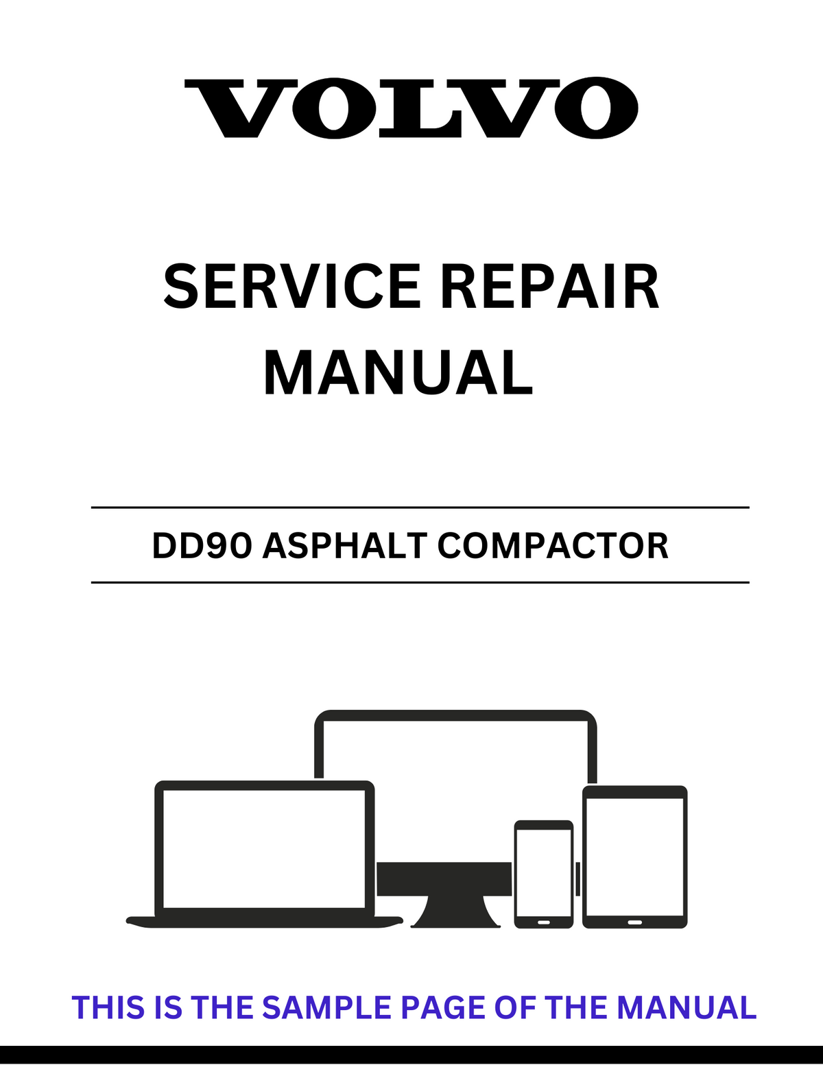 VOLVO DD90 ASPHALT COMPACTOR SERVICE REPAIR MANUAL - PDF FILE