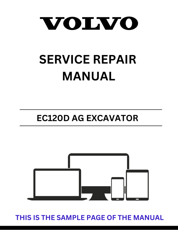 VOLVO EC120D AG EXCAVATOR SERVICE REPAIR MANUAL - PDF FILE