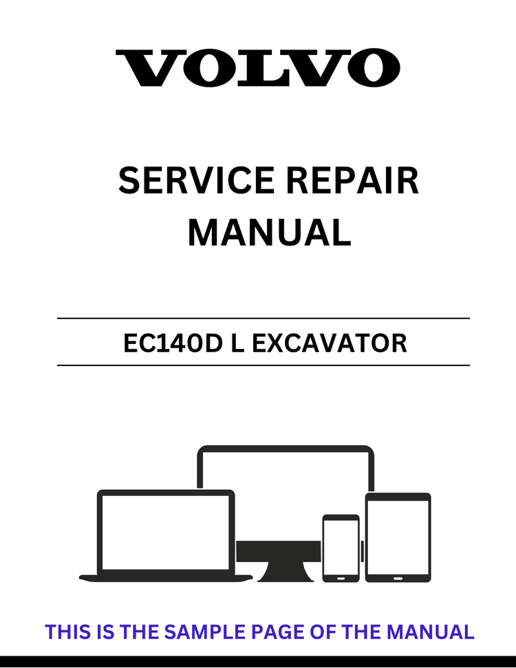 VOLVO EC140D L EXCAVATOR SERVICE REPAIR MANUAL - PDF FILE