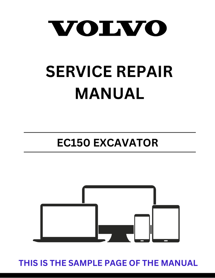VOLVO EC150 EXCAVATOR SERVICE REPAIR MANUAL - PDF FILE