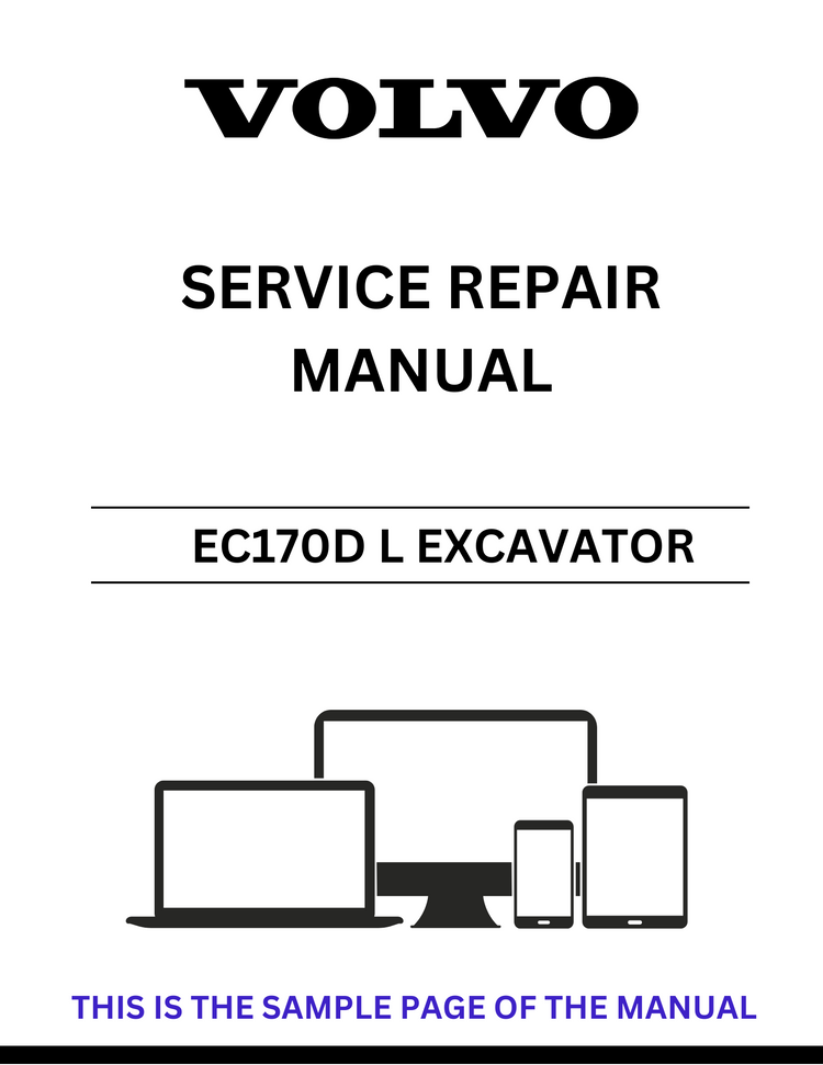 VOLVO EC170D L EXCAVATOR SERVICE REPAIR MANUAL - PDF FILE