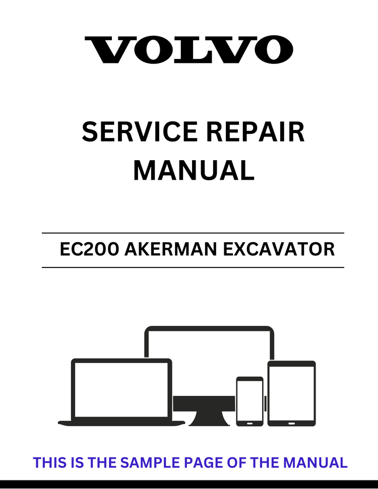 VOLVO EC200 AKERMAN EXCAVATOR SERVICE REPAIR MANUAL - PDF FILE