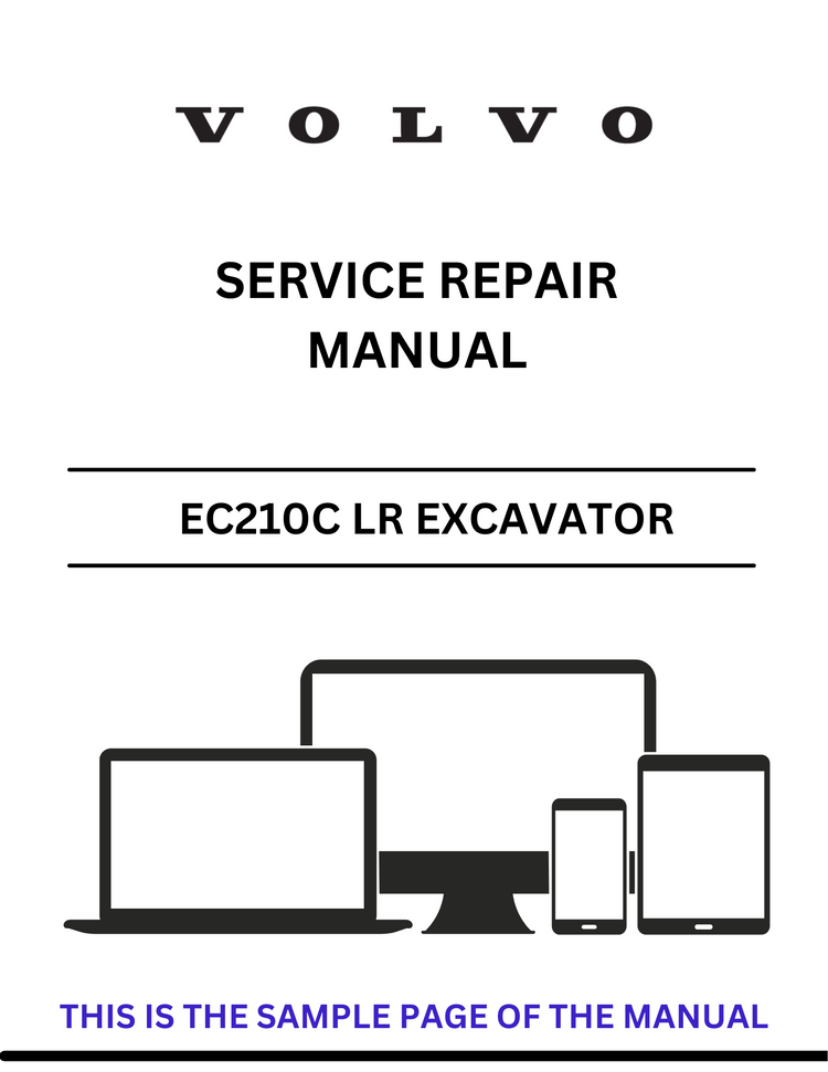 VOLVO EC210C LR EXCAVATOR SERVICE REPAIR MANUAL - PDF FILE