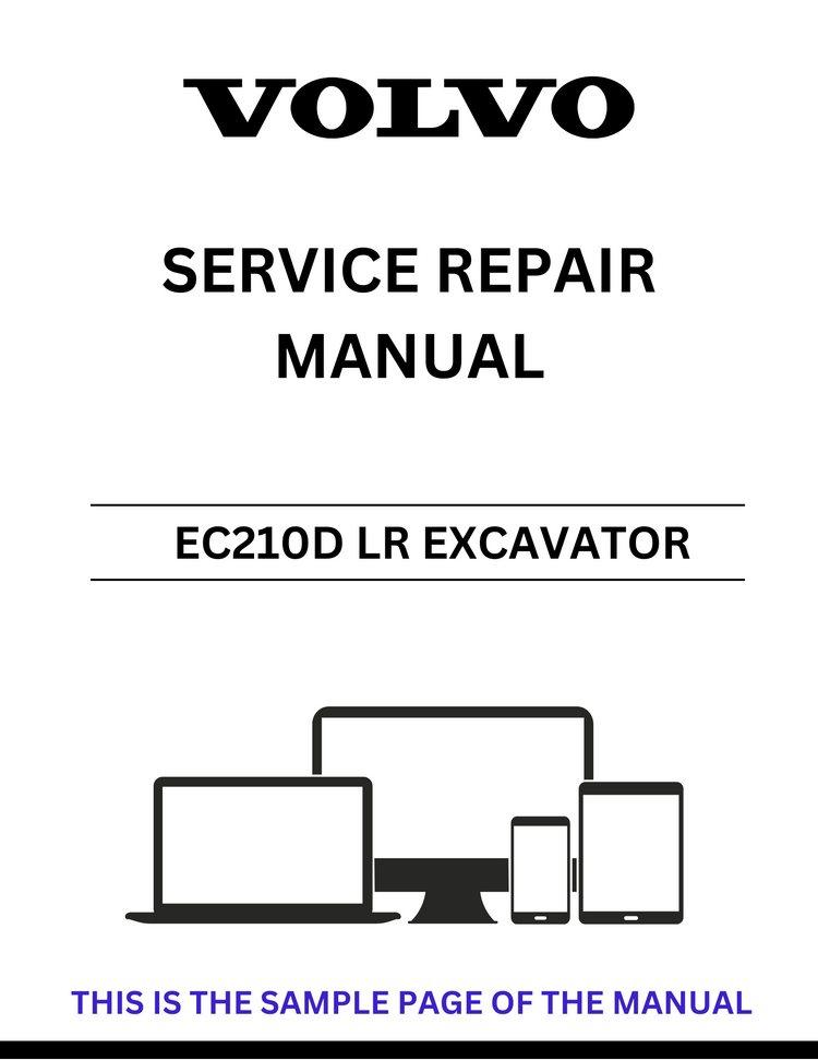 VOLVO EC210D LR EXCAVATOR SERVICE REPAIR MANUAL - PDF FILE