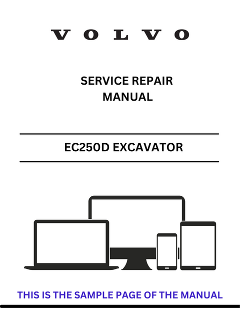 VOLVO EC250D EXCAVATOR (EXC) SERVICE REPAIR
