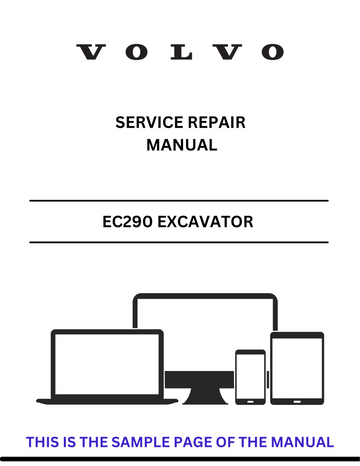 VOLVO EC290 EXCAVATOR (EXC) SERVICE REPAIR