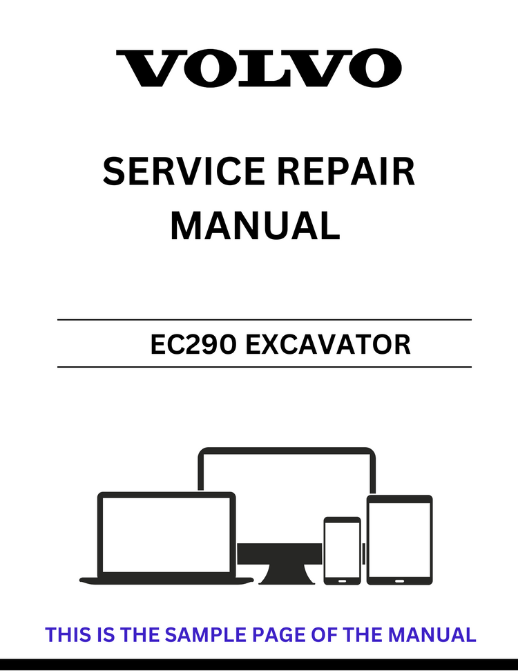 VOLVO EC290 EXCAVATOR SERVICE REPAIR MANUAL - PDF FILE