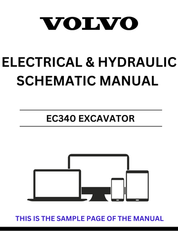 VOLVO EC340 EXCAVATOR ELECTRICAL AND HYDRAULIC SCHEMATIC