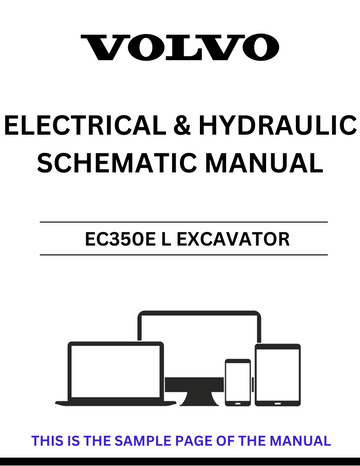 VOLVO EC350E L EXCAVATOR ELECTRICAL AND HYDRAULIC SCHEMATIC